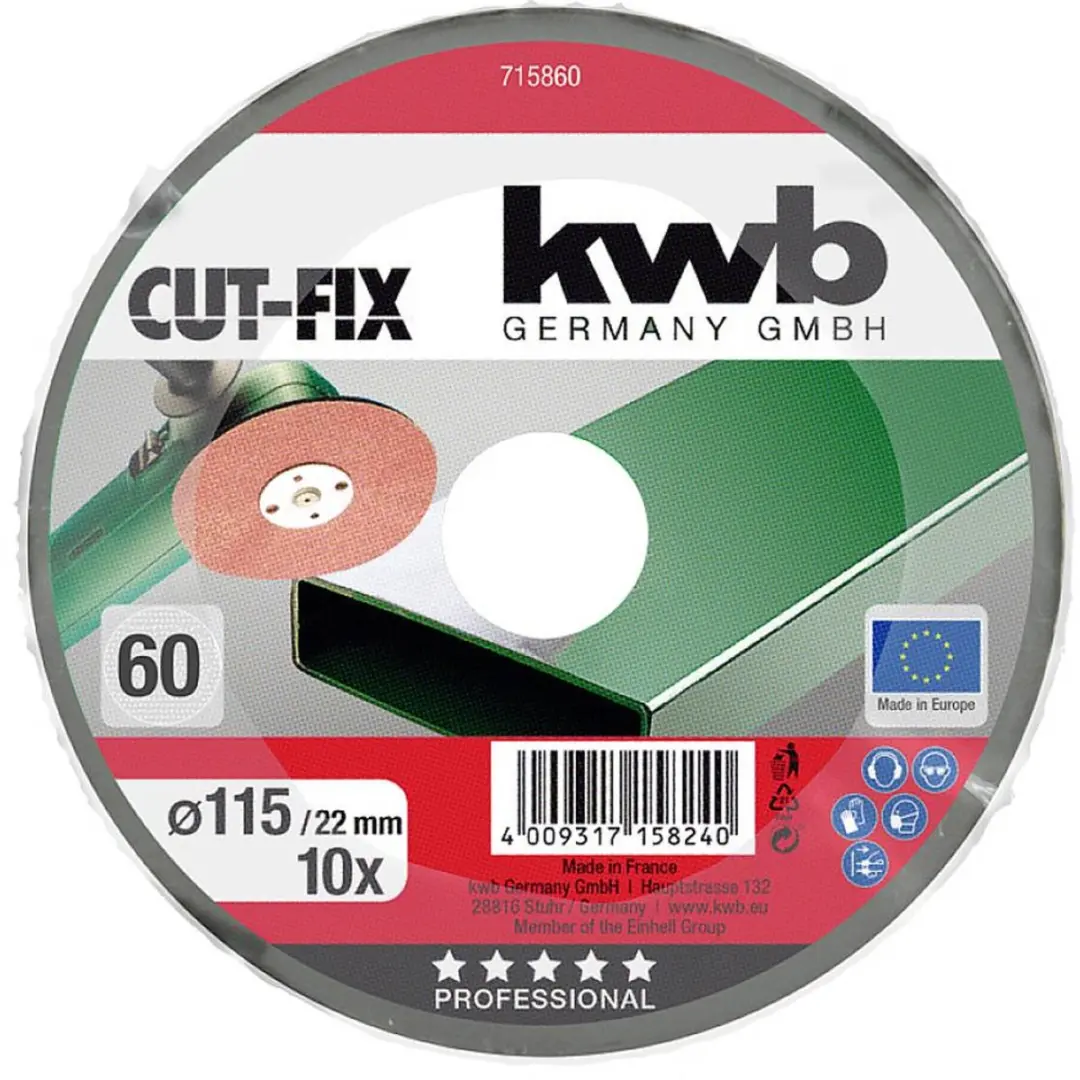 KWB 715860 Schuurpapier Schotelschuurapparaat - Korrel 60 - Ø115mm - 10 Stuks