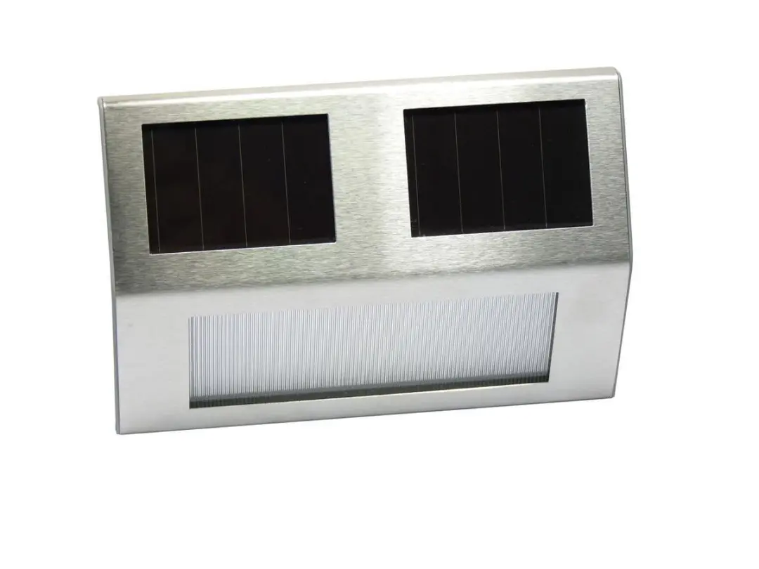 Powerplus Goldfinch Wandlamp Zonne-energie RVS - 2 LED 4000K