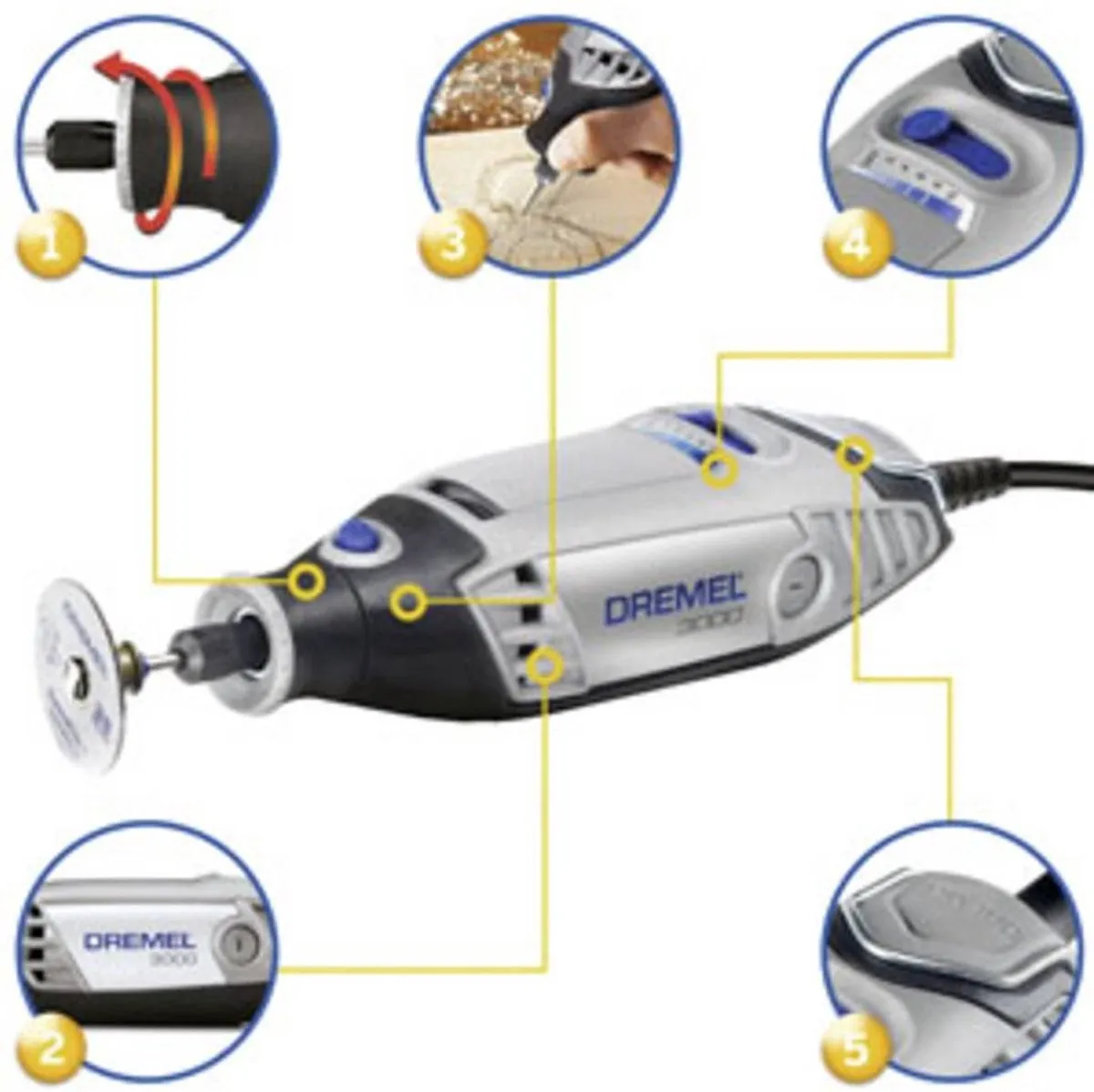 Dremel 3000 Multitool F0133000JA - 130W - 15 Accessoires - afbeelding 6 van 6