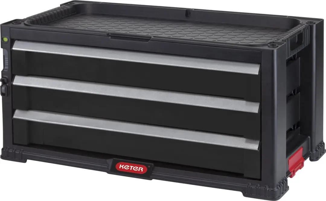 Keter Module Ladekast 3 Lades - 56x29x26cm Zwart - afbeelding 6 van 6