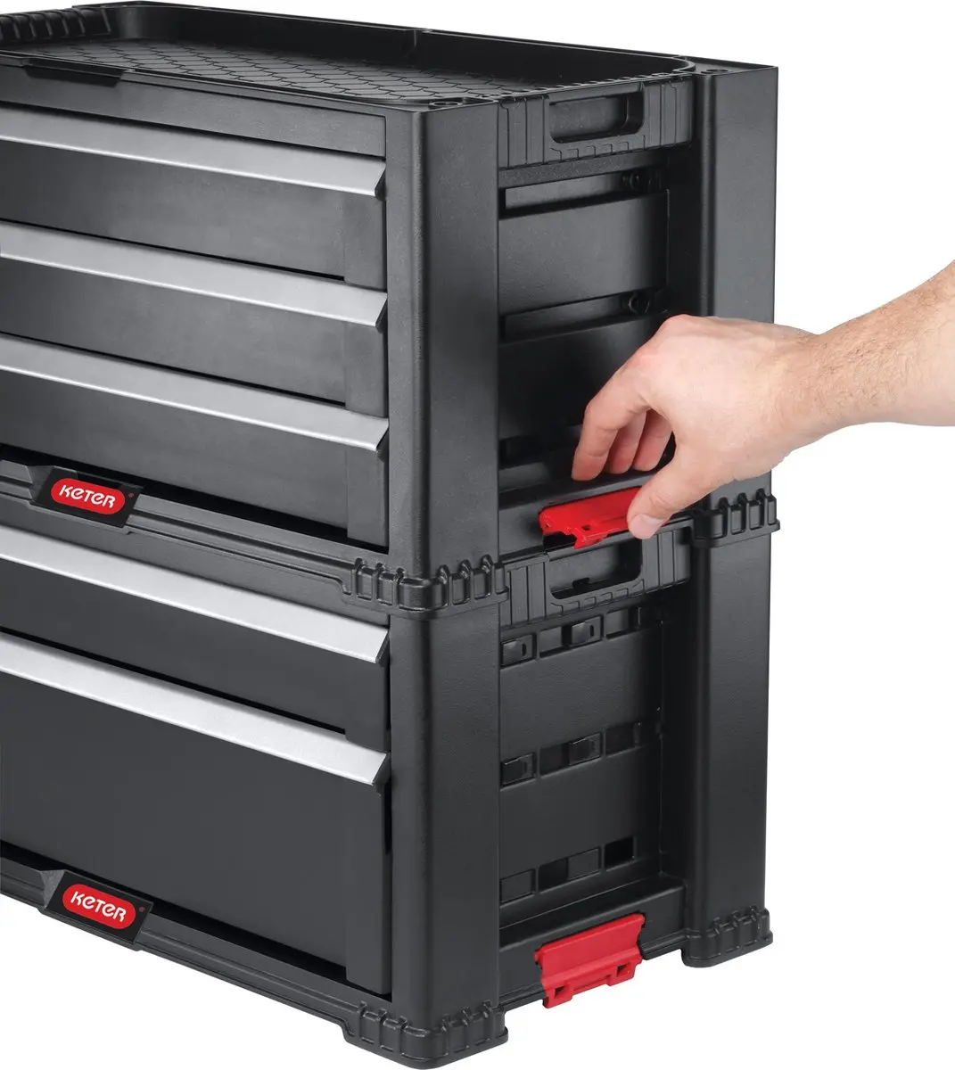 Keter Module Ladekast 3 Lades - 56x29x26cm Zwart