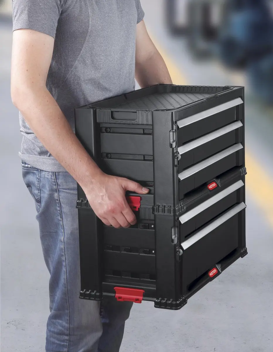 Keter Module Ladekast 3 Lades - 56x29x26cm Zwart