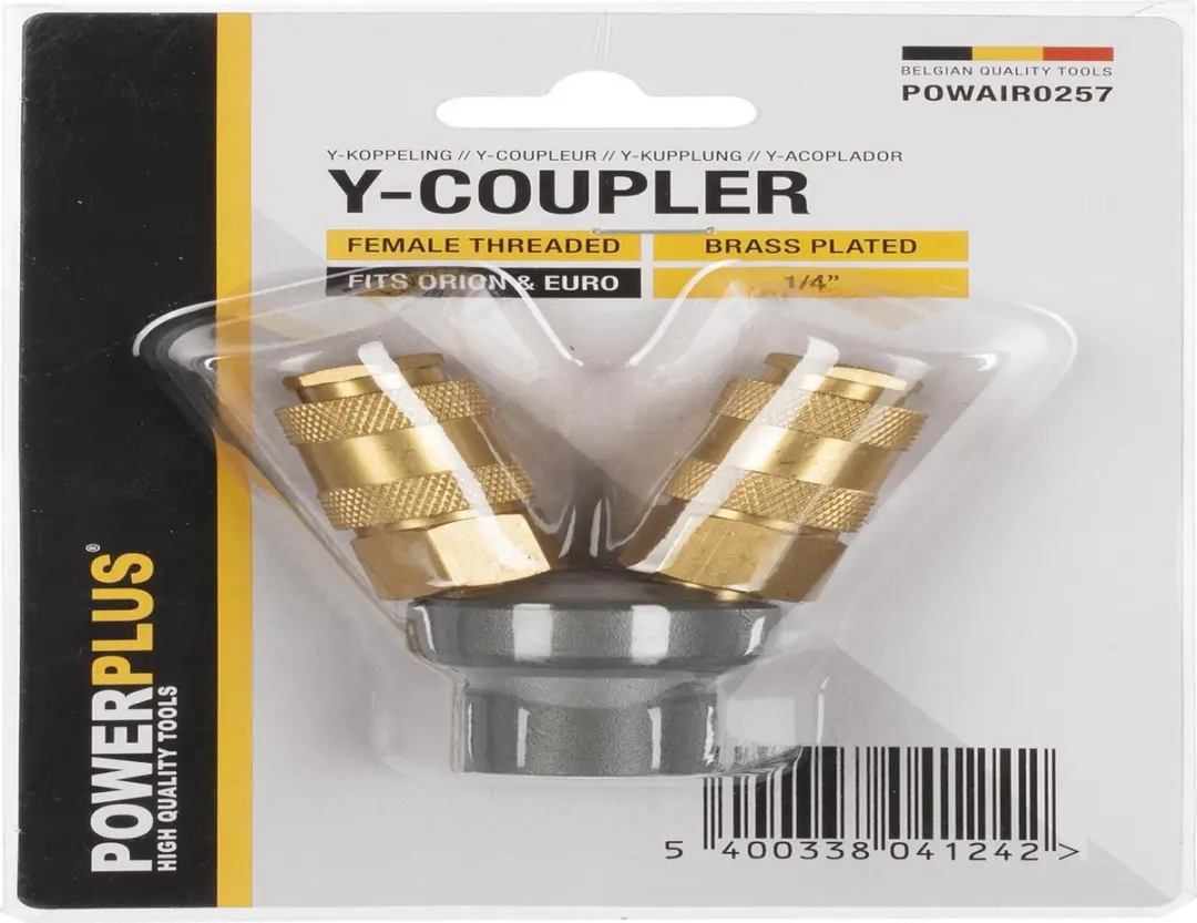 Powerplus POWAIR0257 Y-Koppeling 1/4" Koper