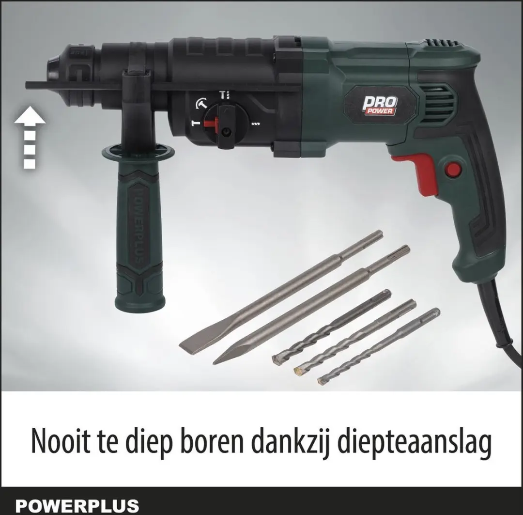 Powerplus POWP3010 Klopboormachine 800W SDS-plus - 4 in 1
