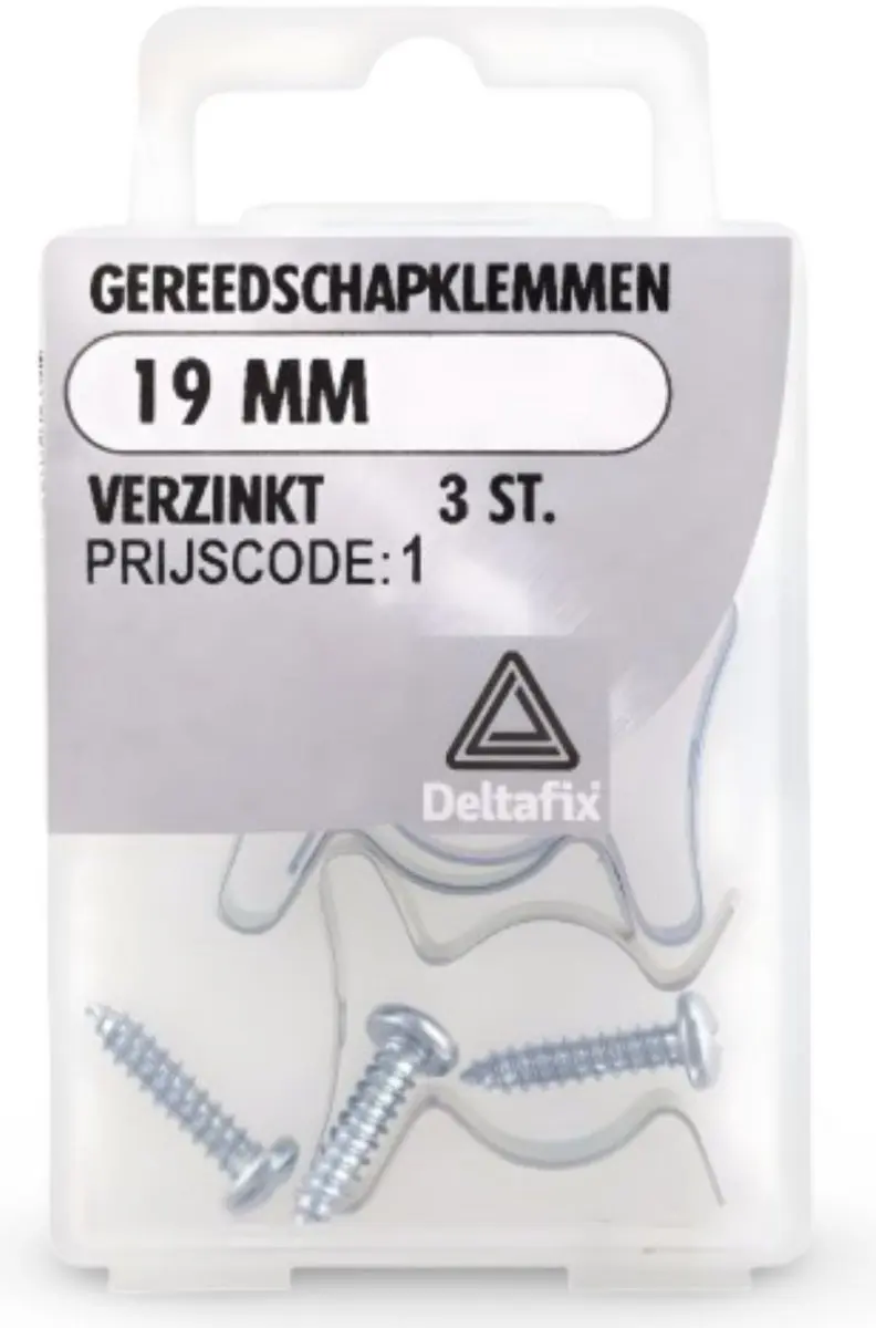 Gereedschapklemmen 19mm vz 3st Deltafix