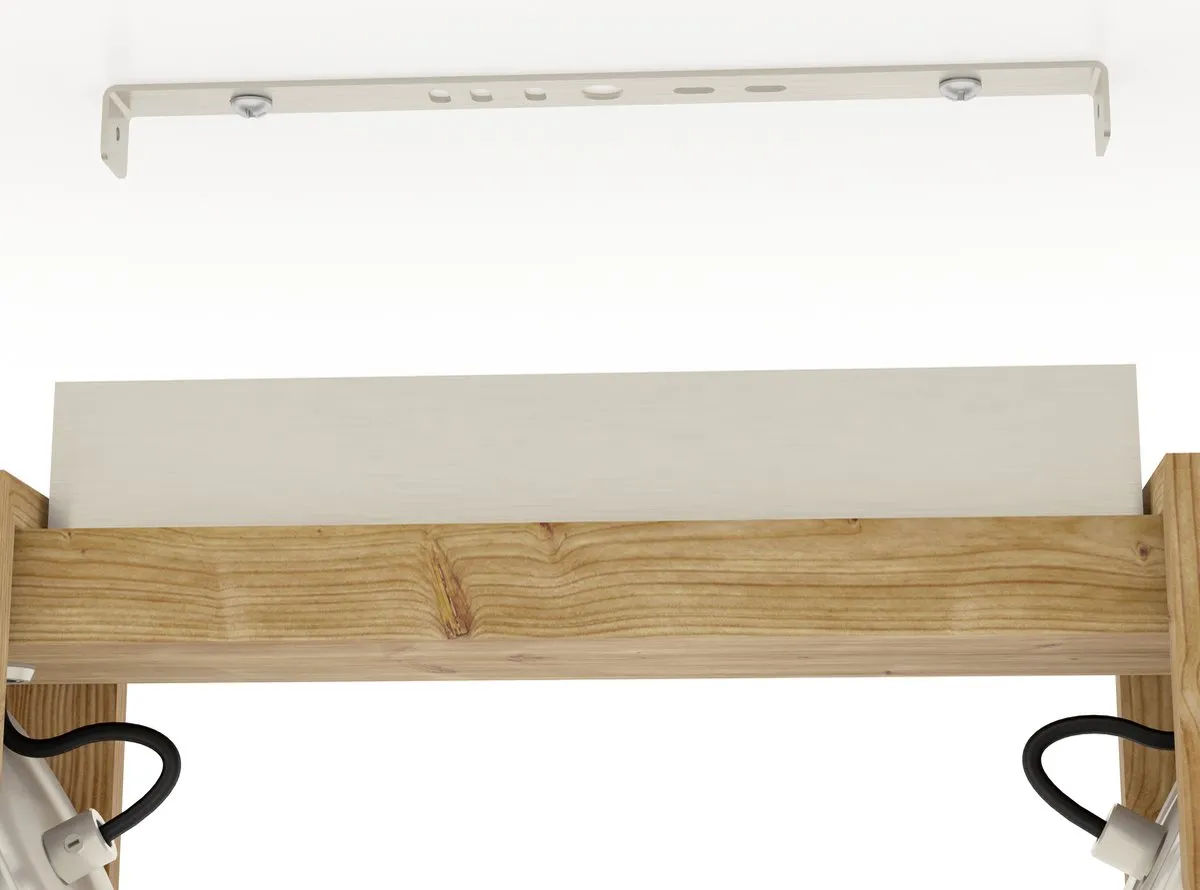 Eglo Cawton Spot E27 - 2 Lichtpunten 58,5cm - Grijs/Bruin Staal/Hout