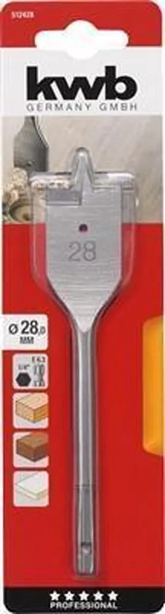KWB Speedboor Lepelboor 28mm Profi - 1 Stuk