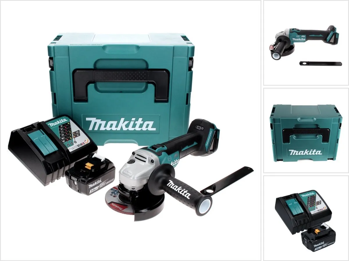 Makita DGA506RF1J Haakse Slijper 18V 125mm