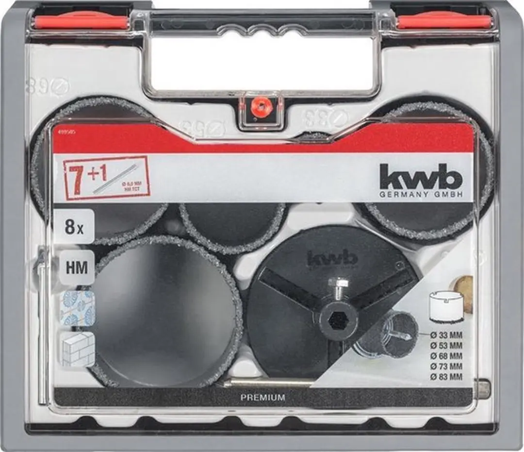 KWB Gatenzaagset 8-delig 33-83mm - Hoge temperatuur gesoldeerd