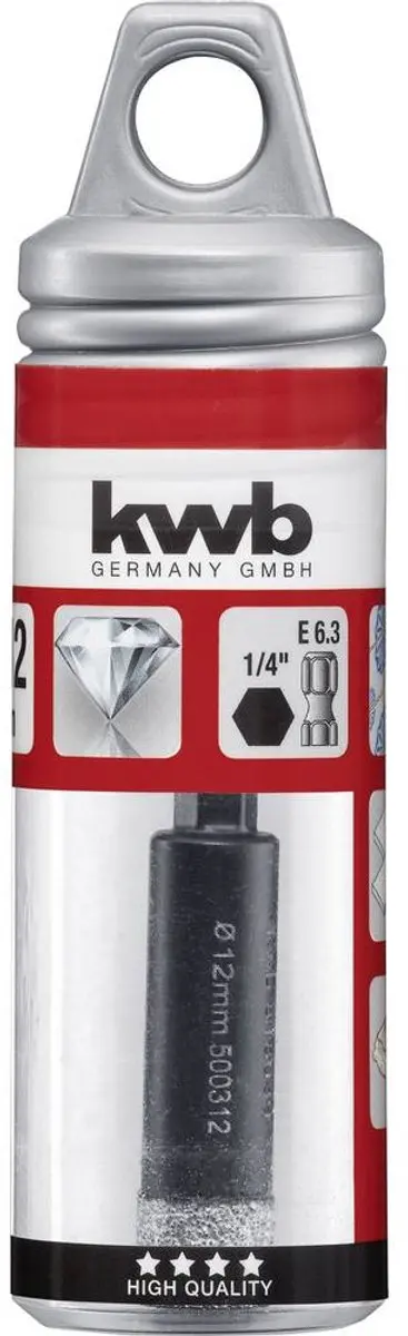 KWB 500312 Tegelboor 12mm - Zeskant schacht