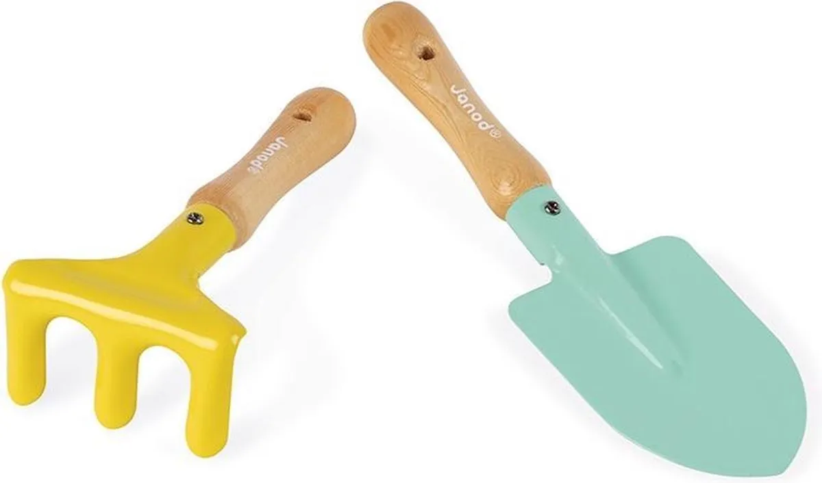 Janod Happy Garden Tuinierset 3187 - Gieter, Hark, Schep & Handschoenen