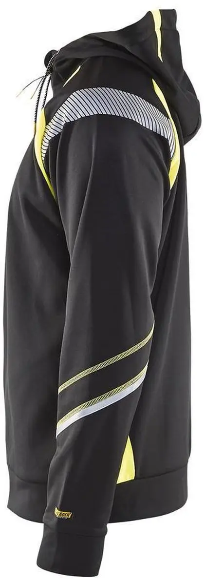 Blåkläder Hooded Sweatshirt 3433-1158 - Zwart/High Vis Geel - XXL