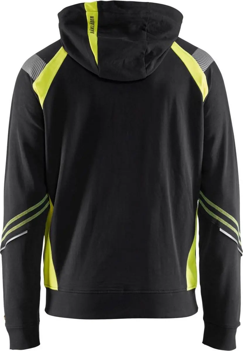 Blåkläder Hooded Sweatshirt 3433-1158 - Zwart/High Vis Geel - XXL