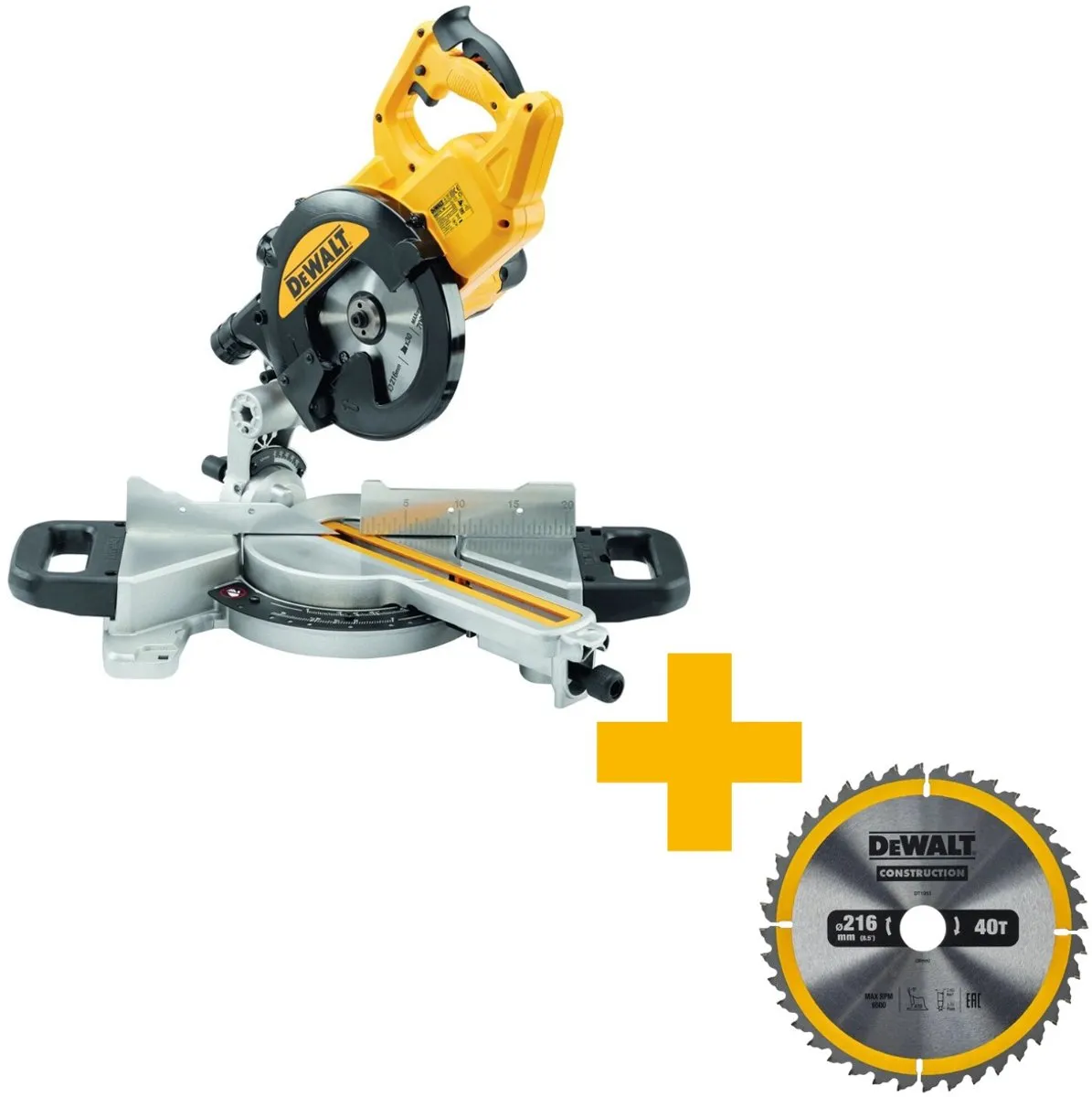 DeWalt DWS774 Afkortzaag 1400W Ø216mm - afbeelding 6 van 6