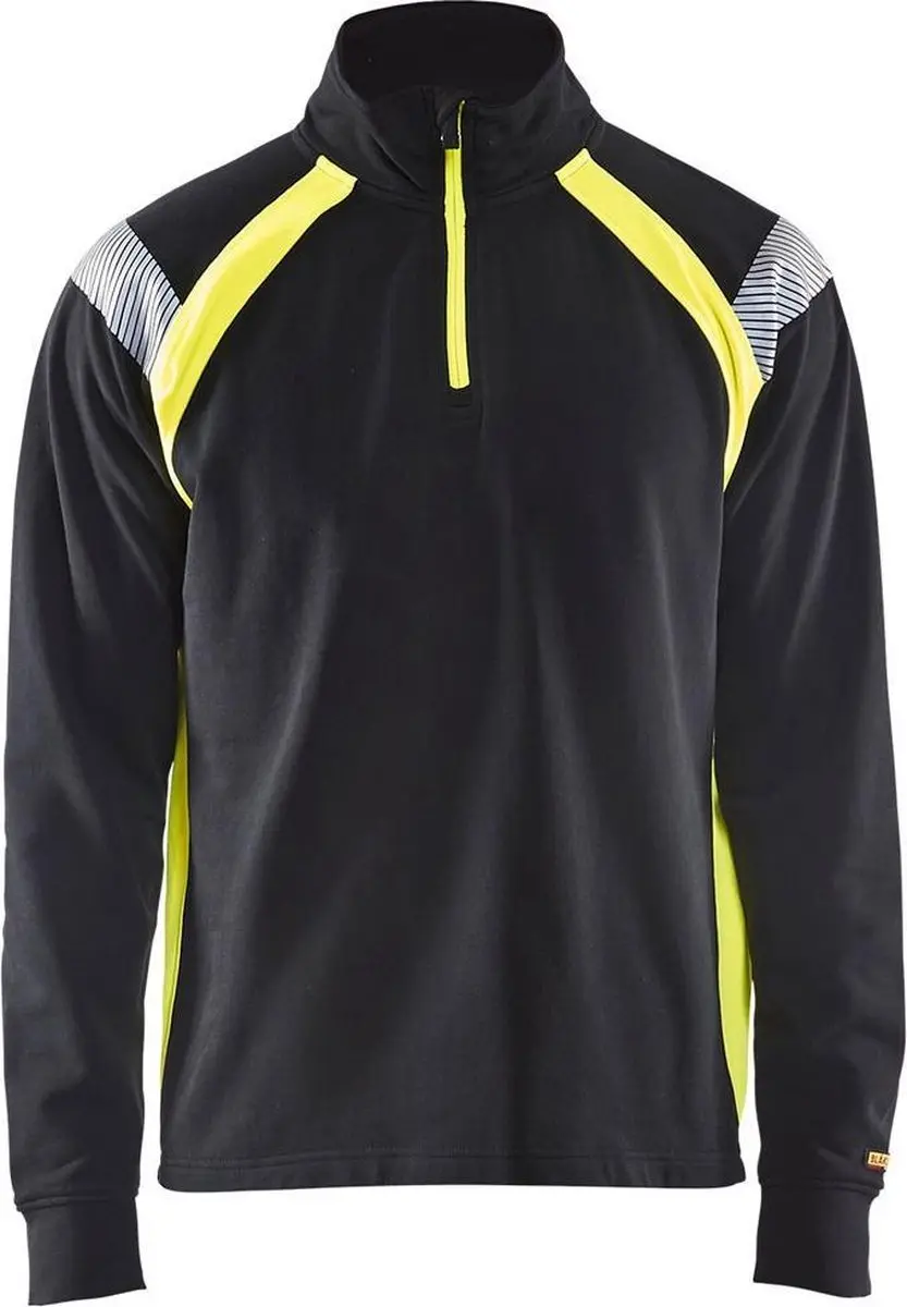 Blåkläder Sweatshirt Visible 3432-1158 - Zwart/High Vis Geel M