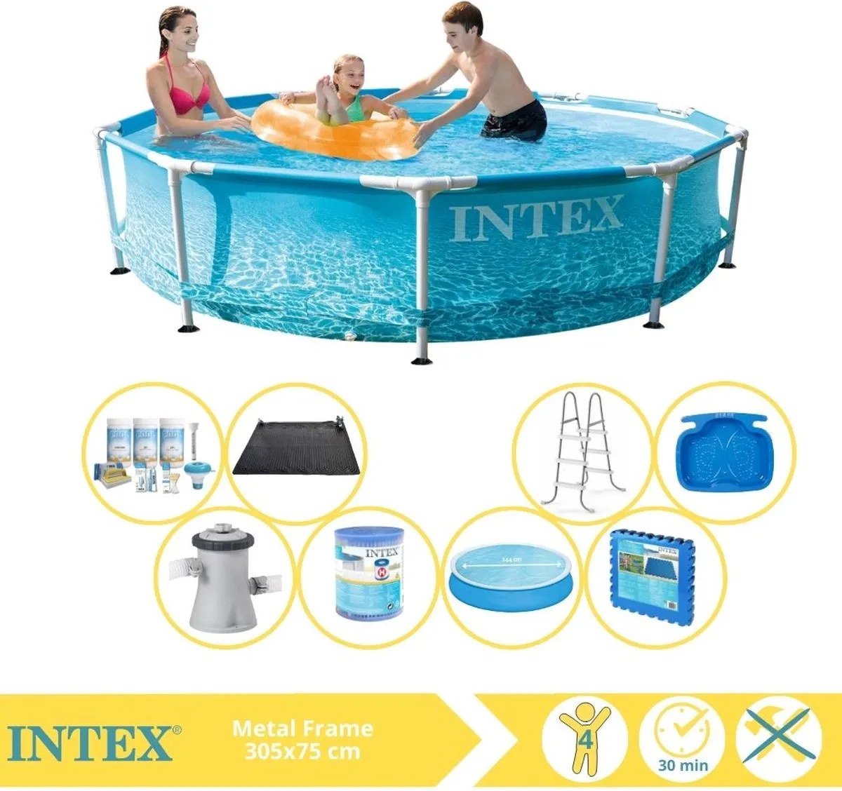 Intex Metal Frame 28206NP Opzetzwembad 305x76cm