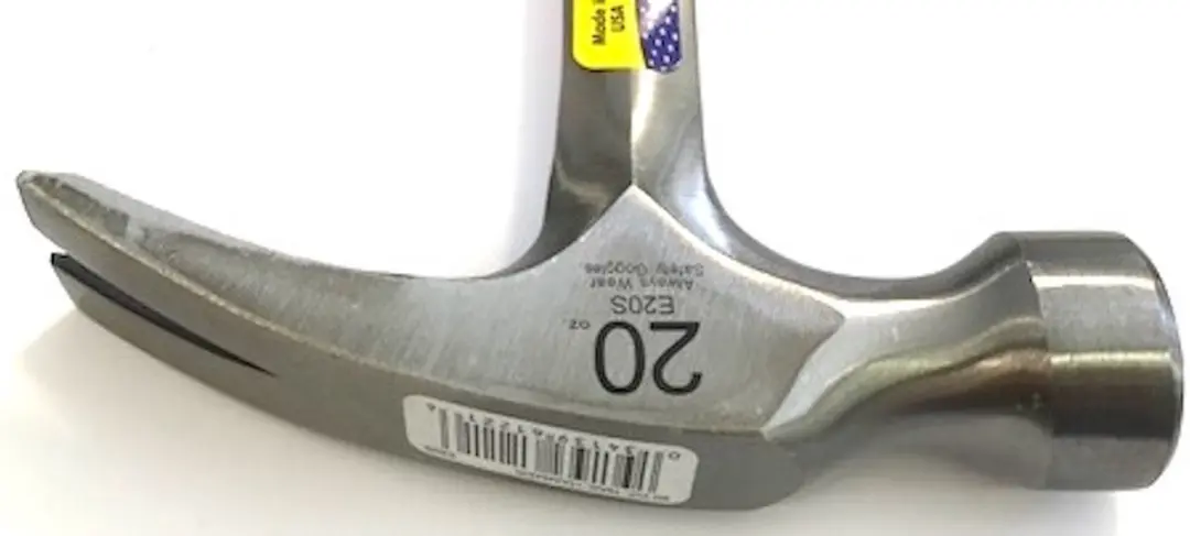 Estwing E20S Rechte Klauwhamer 800g - Leren Handgreep