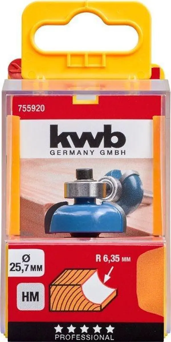 KWB Profielfrees Schacht 8mm HM Uitholfrees 25,7mm