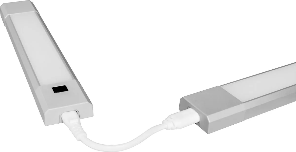 LEDVANCE Batterij-aangedreven armatuur LED: voor kastonderzijden, Linear LED Slim / 4 W, 220…240 V, stralingshoek: 110, Warm wit, 3000 K, body materiaal: aluminum/polycarbonate (pc), IP20