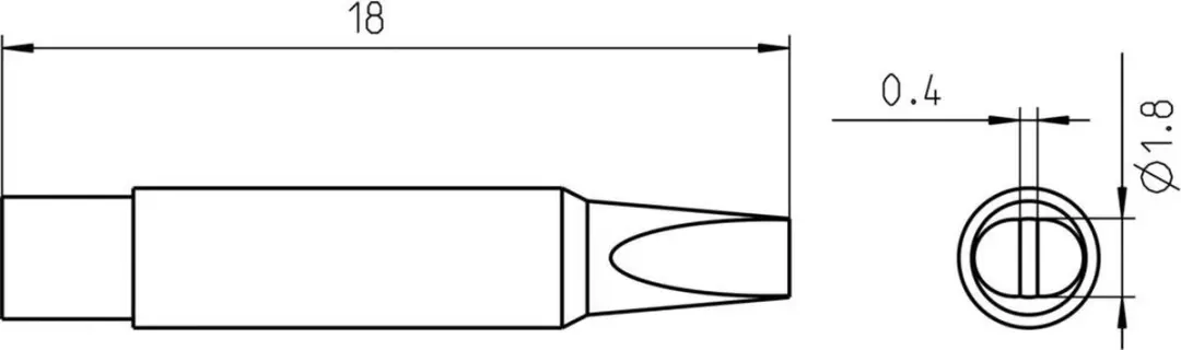 Weller RTM 018 S MS Soldeerpunt Beitelvorm 18mm