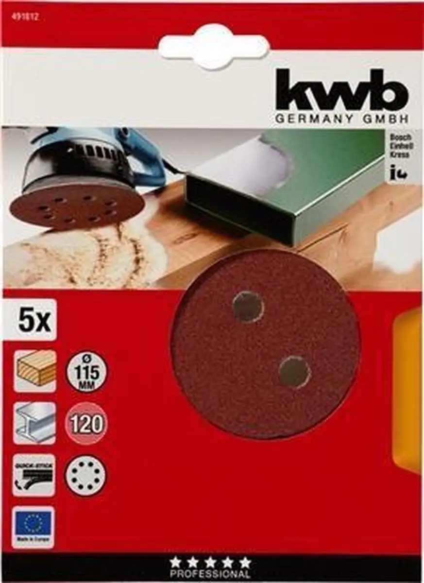 KWB Schuurschijf Ø115mm Korrel 120
