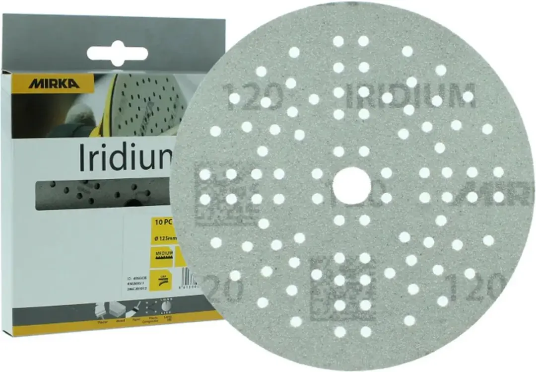 Mirka Iridium 125mm P120 - 10 Stuks
