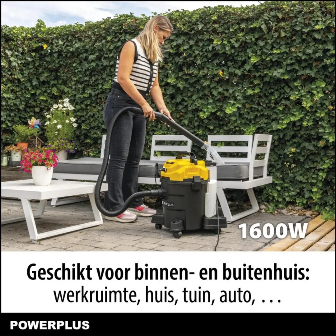 Powerplus POWX3265 Stofzuiger Tapijtreiniger Nat-Droog 1600W 20L