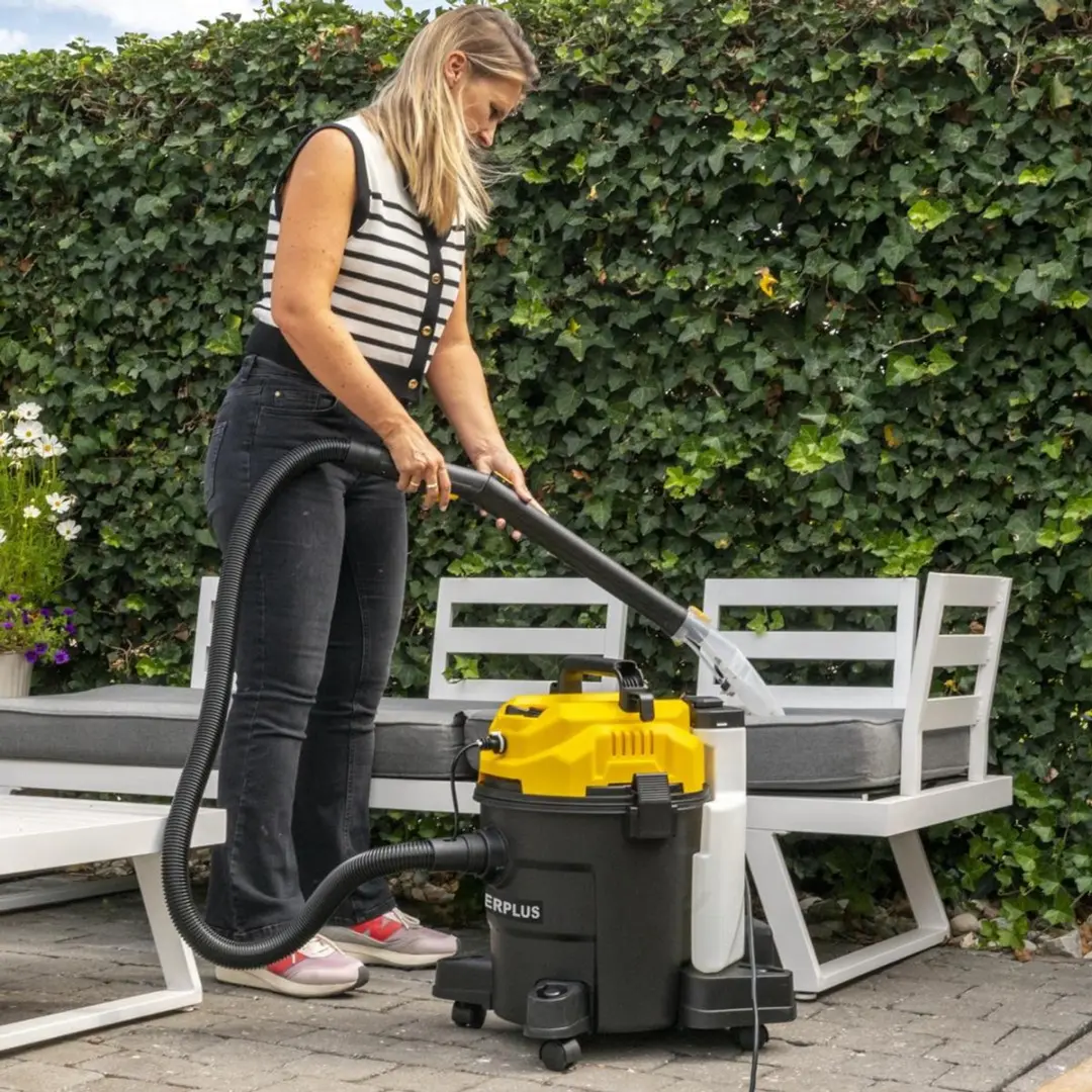 Powerplus POWX3265 Stofzuiger Tapijtreiniger Nat-Droog 1600W 20L - Geel - afbeelding 6 van 6