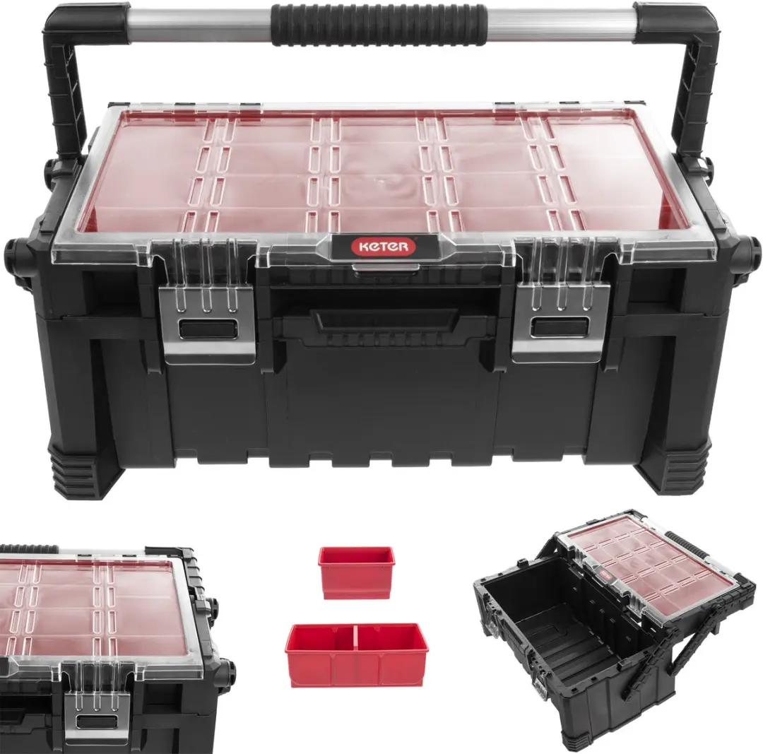 Keter Cantilever Combo Gereedschapsorganiser 237785 - 12-delig - Zwart/Rood
