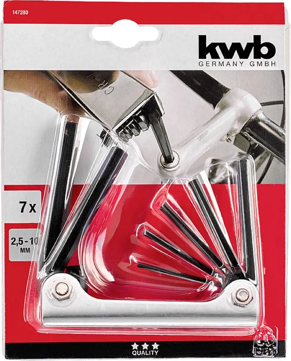 KWB Inbussleutelset 7-delig 2-10mm