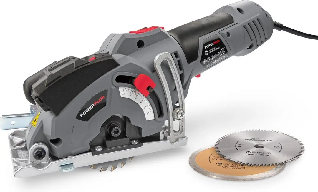 Powerplus POWE30040 Elektrische Mini Invalzaag 500W - Ø85mm - Laser - 3 Accu's