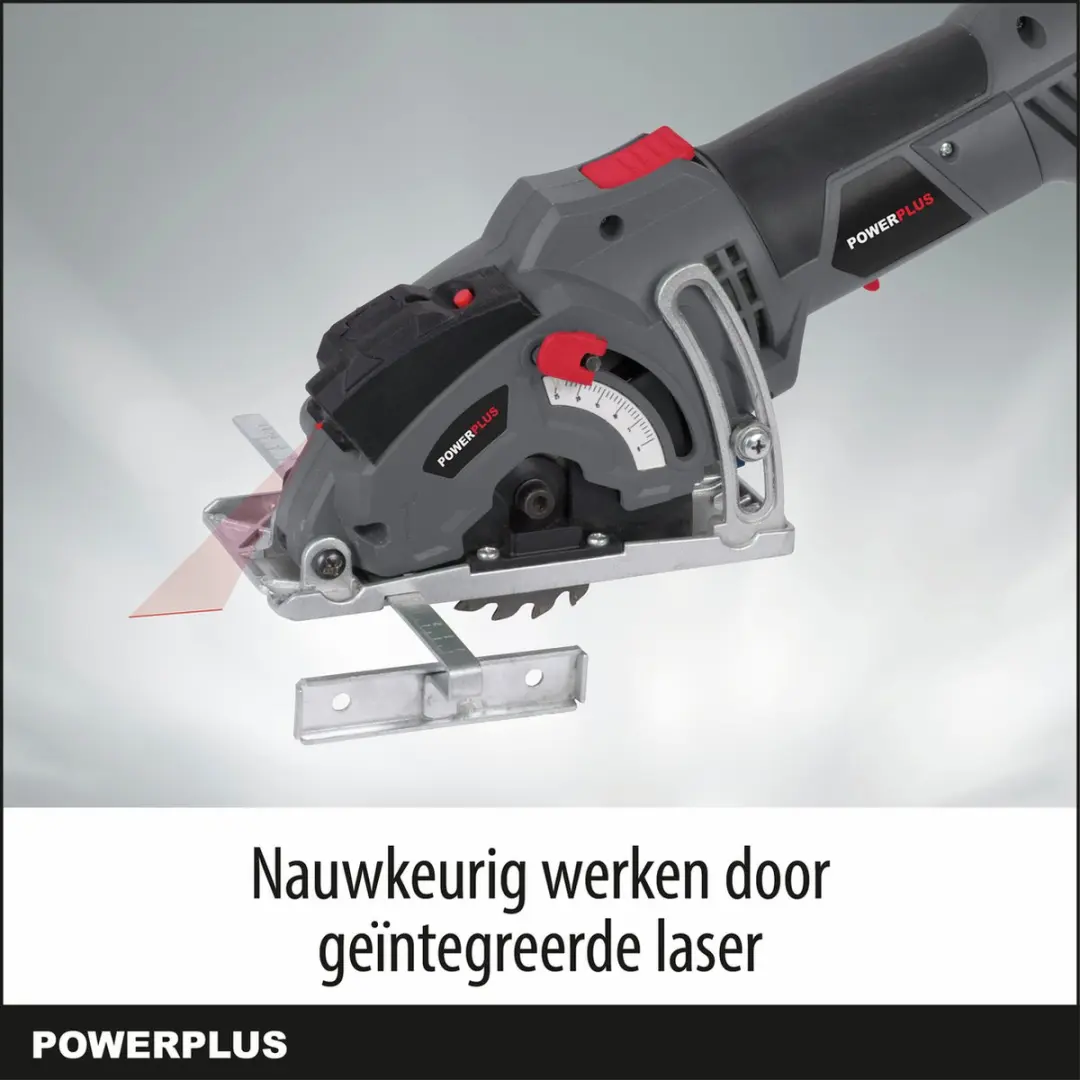 Powerplus POWE30040 Elektrische Mini Invalzaag 500W - Ø85mm - Laser - 3 Accu's - afbeelding 6 van 6