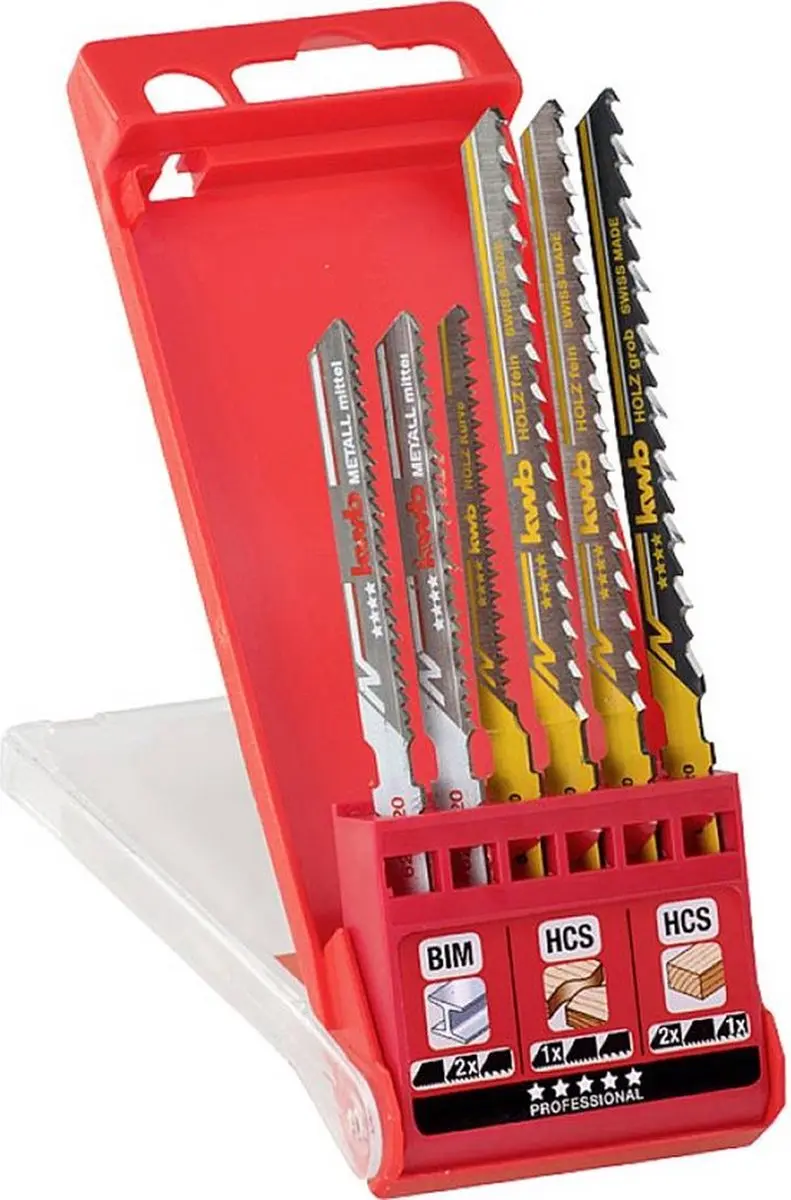 KWB decoupeerzaagblad T-schacht set -6 delig