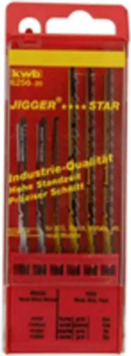 KWB Decoupeerzaagblad T-schacht Set - 6 Stuks