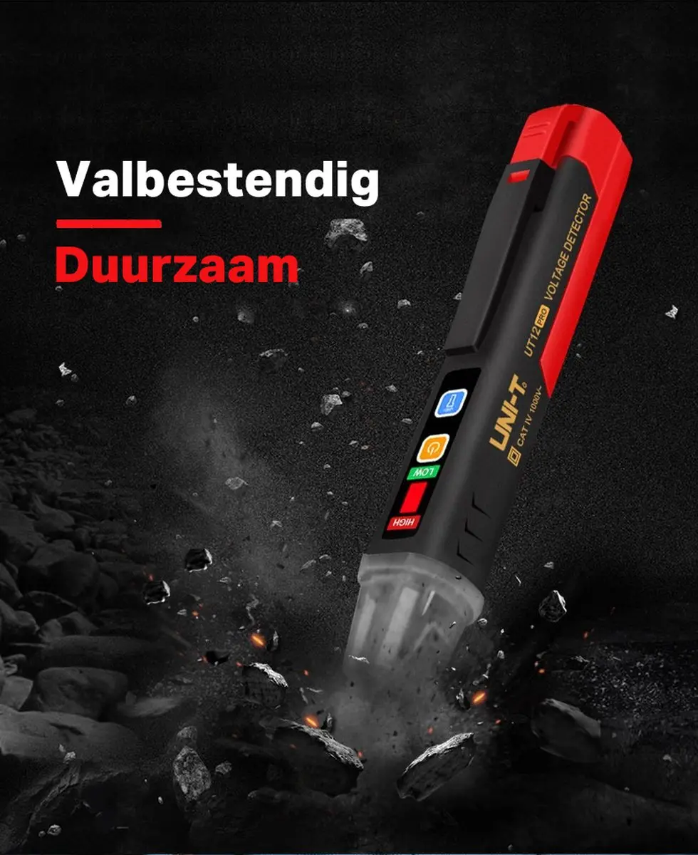 UNI-T Draagbare Voltage Detector - Contactloos - Zwart