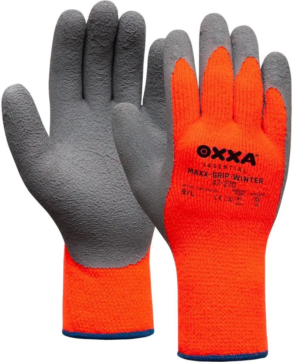 Oxxa Maxx-Grip-Winter Handschoen 47-270 - XL - Grijs/ Oranje