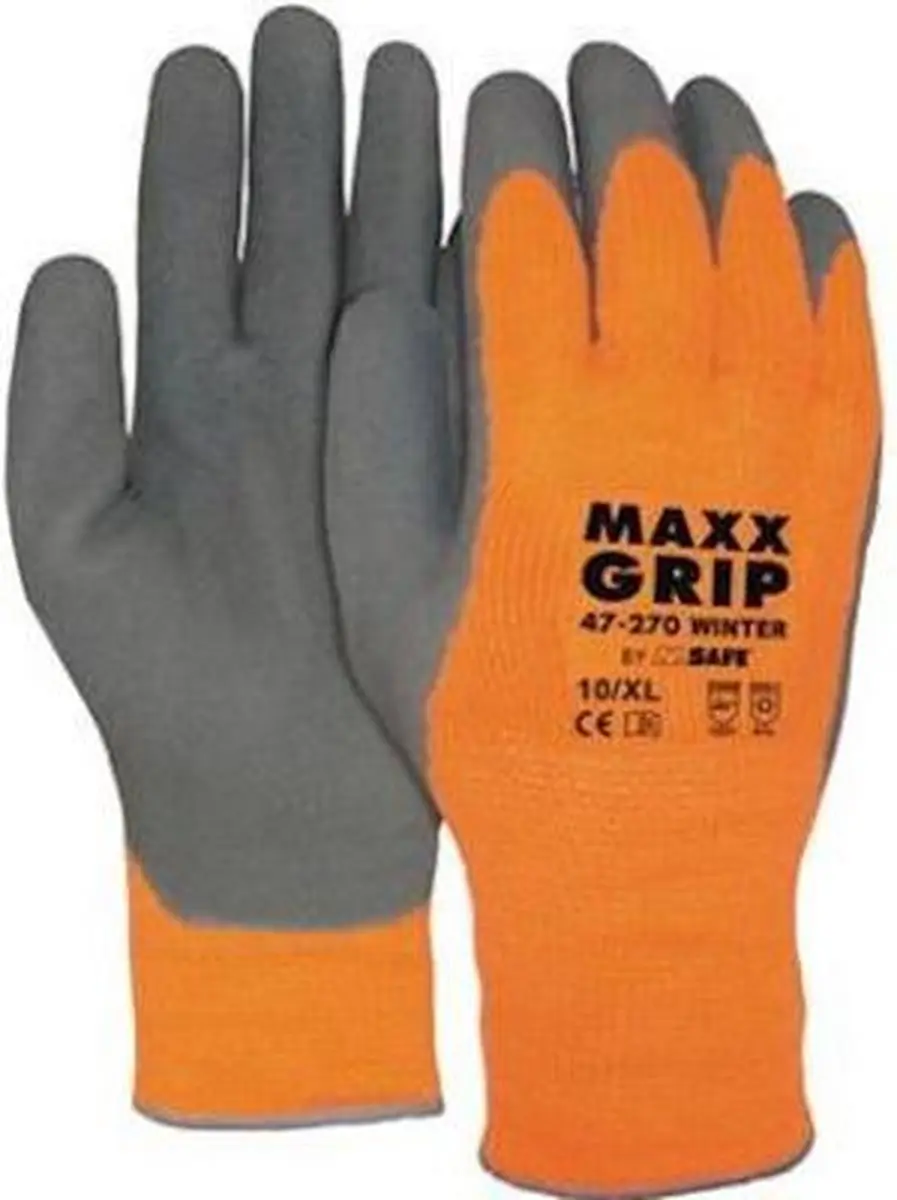 Oxxa Maxx-Grip-Winter Handschoen 47-270 - XL - Grijs/ Oranje