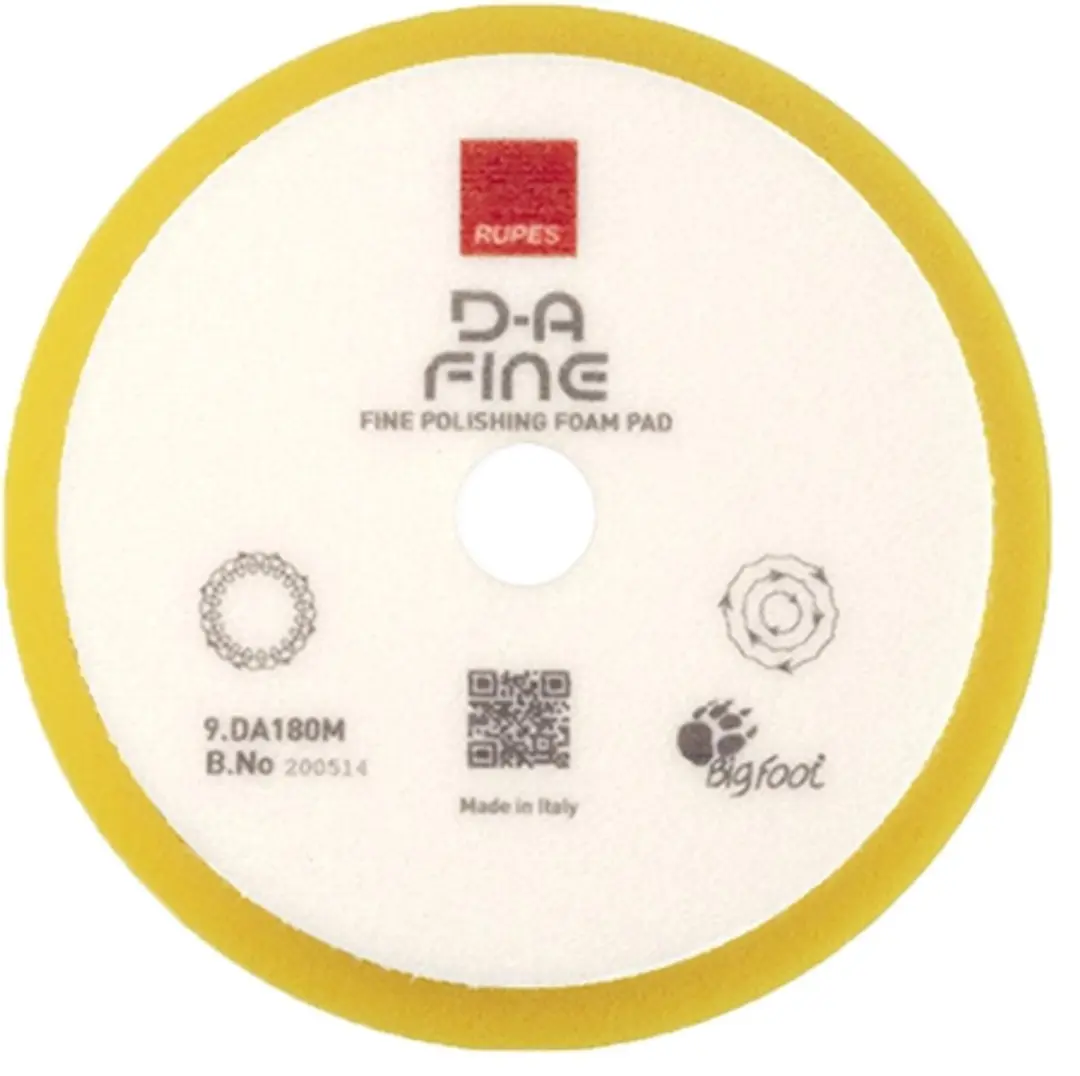 RUPES DA FOAM PAD MEDIUM YELLOW 180MM