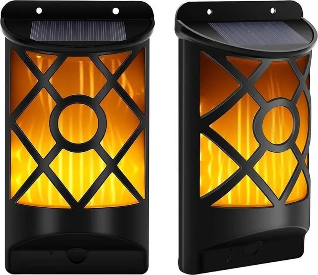 Powerplus Kiwi Solar Wandlamp - 66 LEDs - 20cm - Zwart
