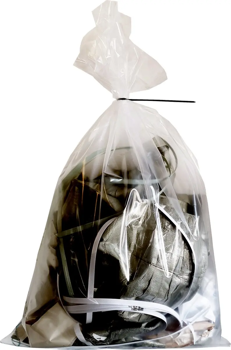 Kortpack Plastic Puinzakken 70x110cm - 10 Stuks met Binders