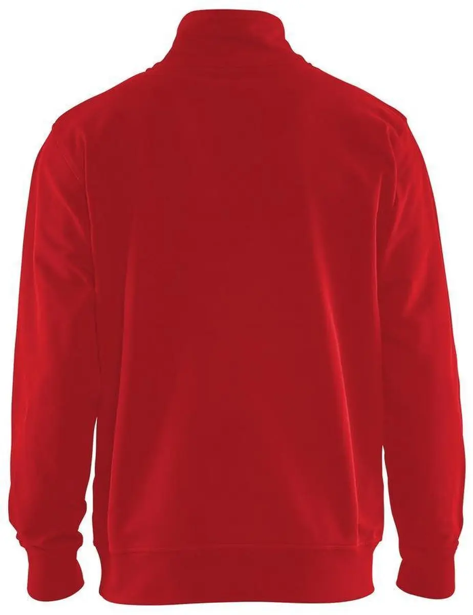 Blåkläder Sweatshirt Bi-color Halve Rits 3353-1158 - Rood/Zwart - XL