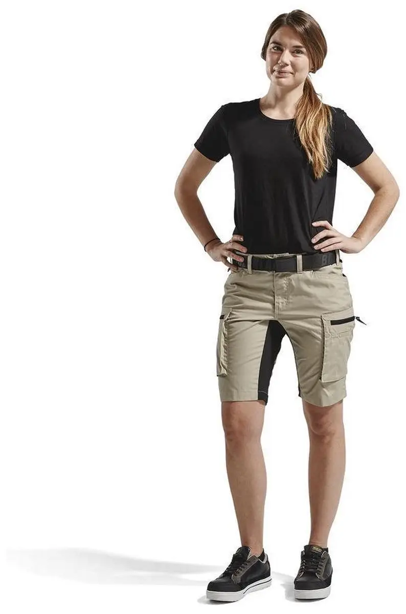 Blåkläder Dames Service Short 7149-1845 - Maat 50 - Stone/Zwart