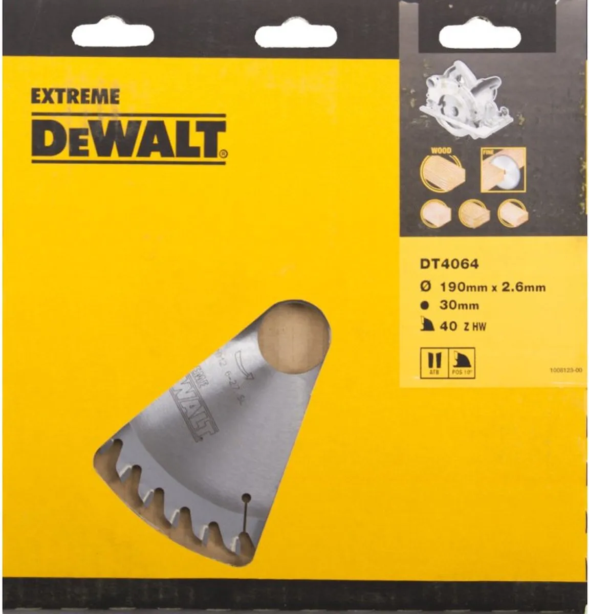 DeWALT DT4064 Cirkelzaagblad Hout 190mm 40T
