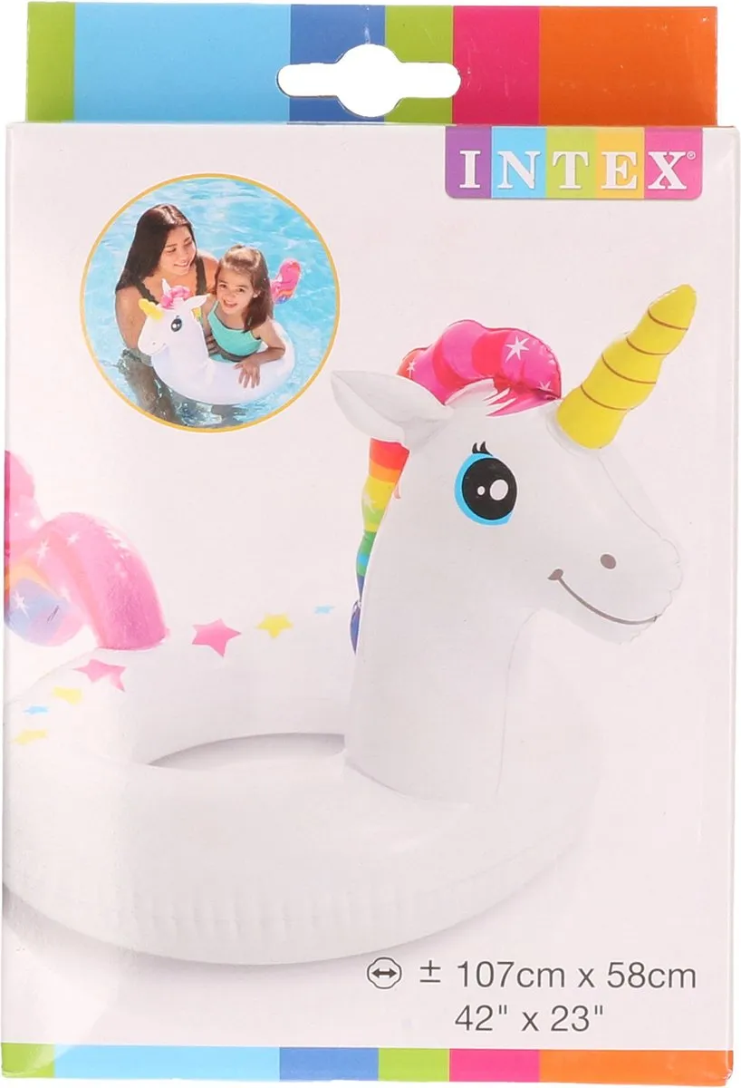 Intex Eenhoorn Zwemband 58cm - Wit