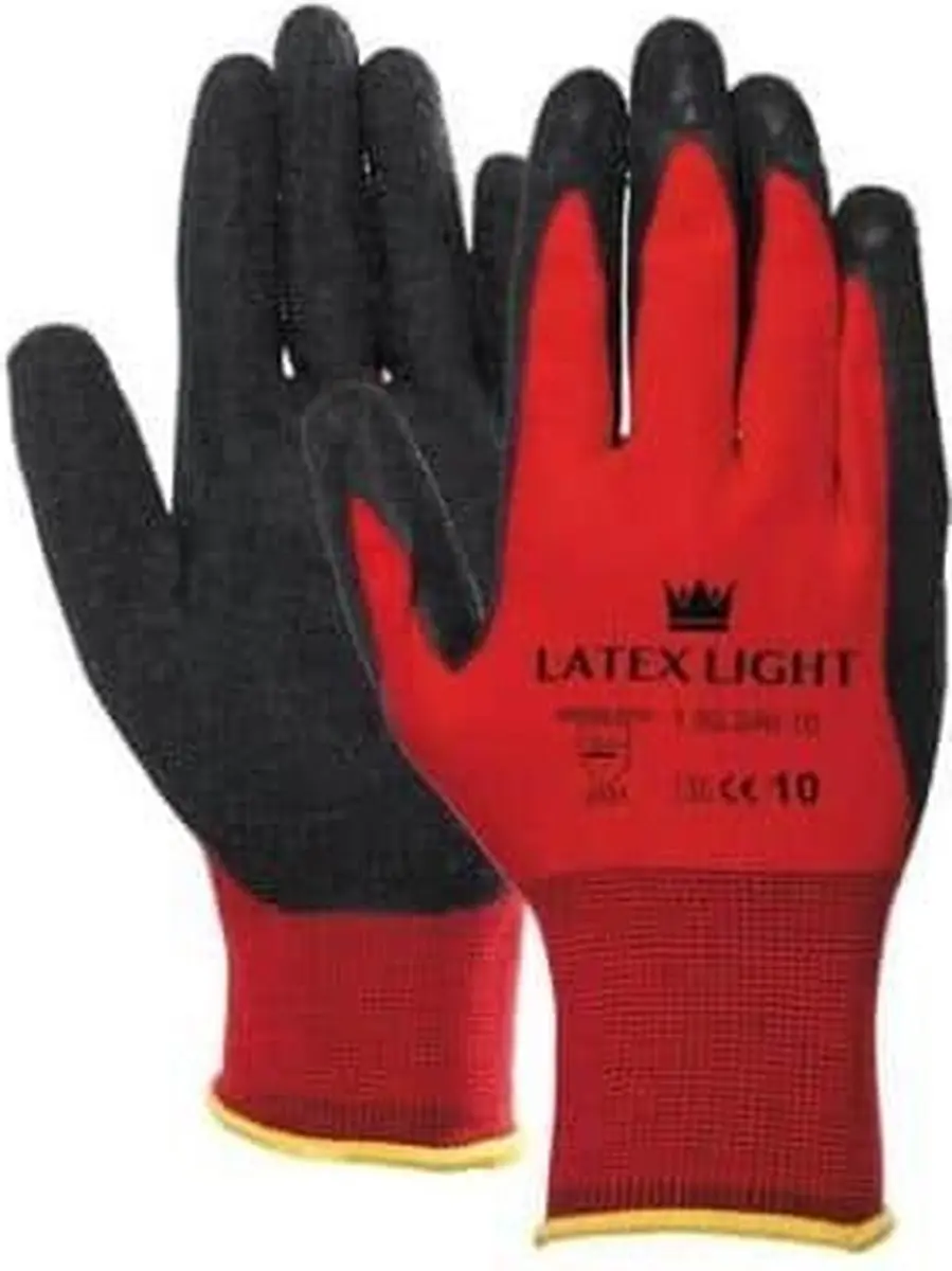 Oxxa Builder 50-246 Handschoenen - XXL - 12 Paar - Zwart/Rood