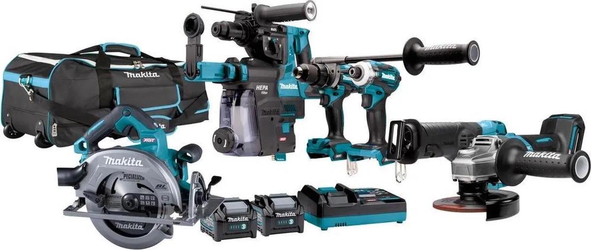 Makita DK0128G601 XGT Combiset 40V Max 8.0Ah - 6-delig
