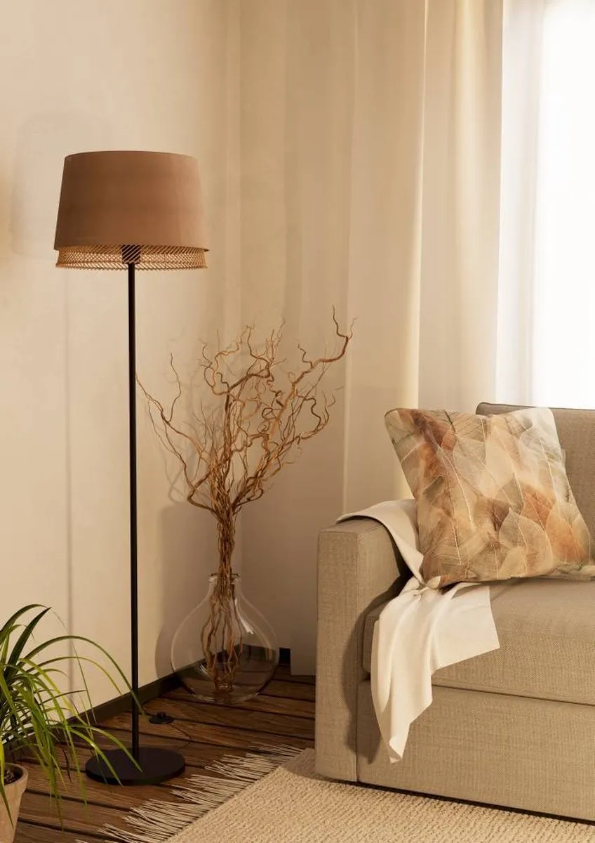 Eglo Tabley Vloerlamp E27 - 153 cm - Zwart