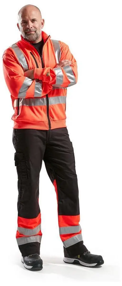 Blåkläder Werkbroek 1564-1811 60 - Zwart/High Vis Rood - afbeelding 6 van 6