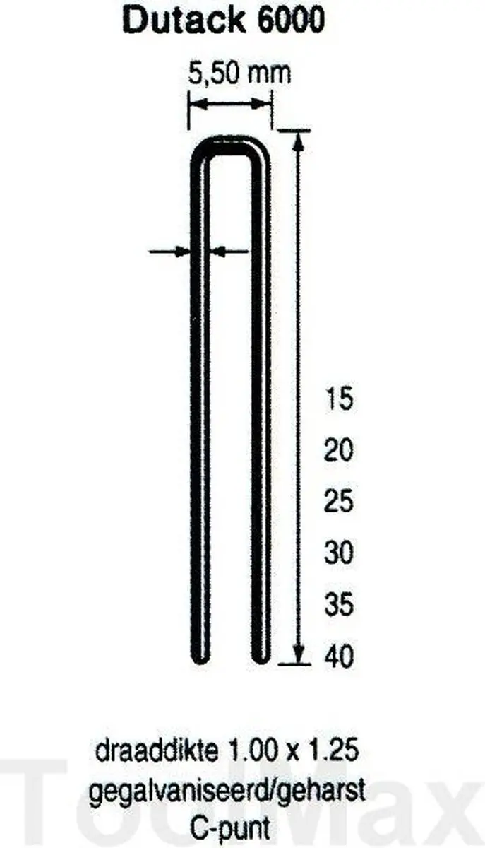 Dutack Nieten 6000 20mm - 6000 Stuks