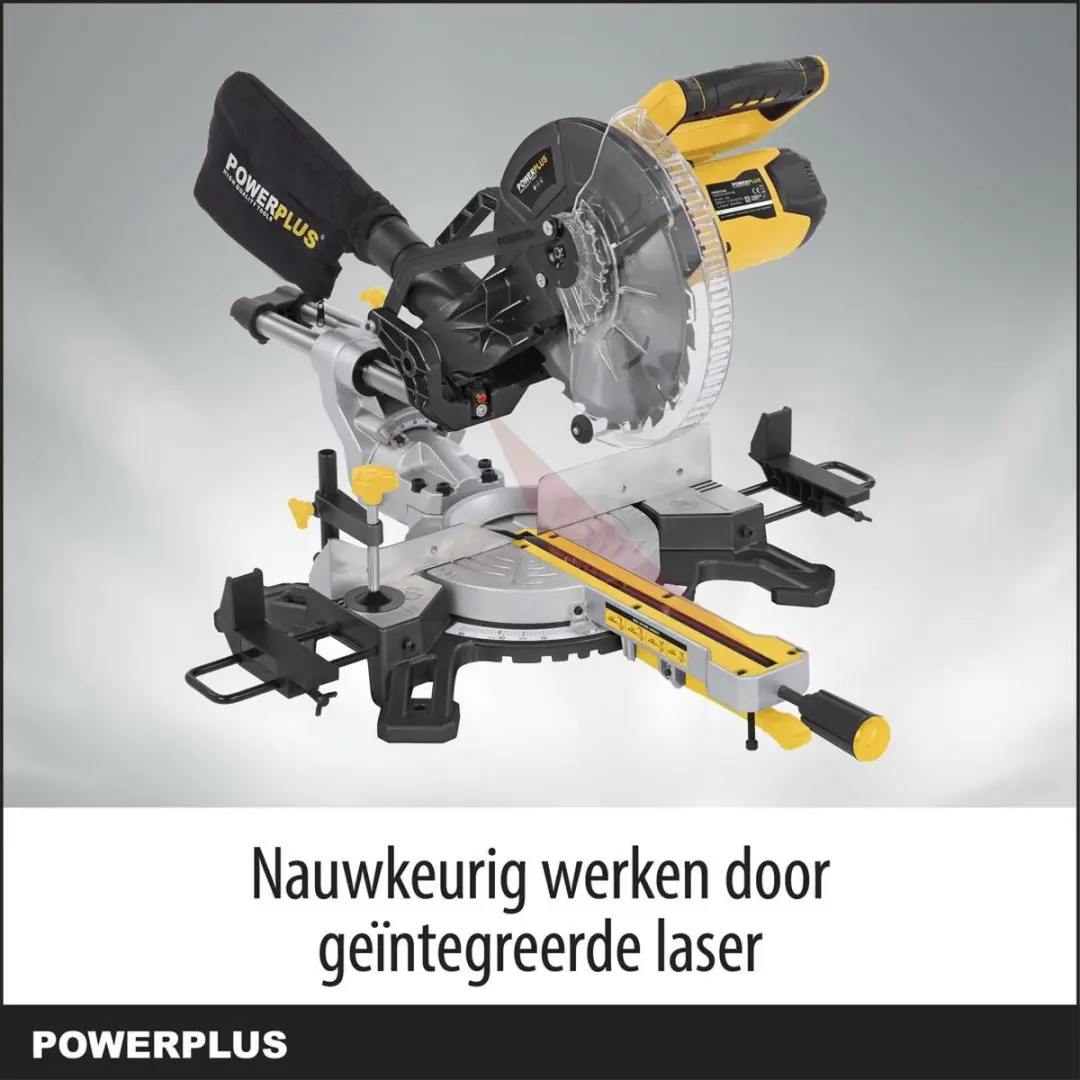 Powerplus POWX075730S Elektrische Verstekzaag 2100W - Ø254mm